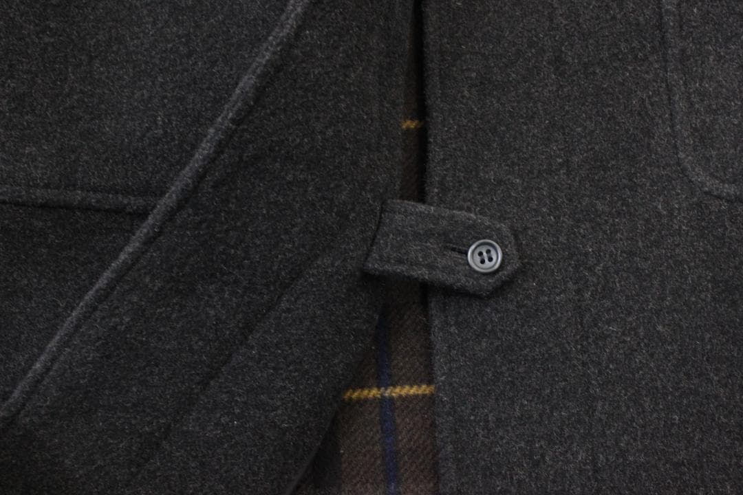 57【極美品】イーストボーイ ダッフルコート 9 グレー M ロング カシミヤ入