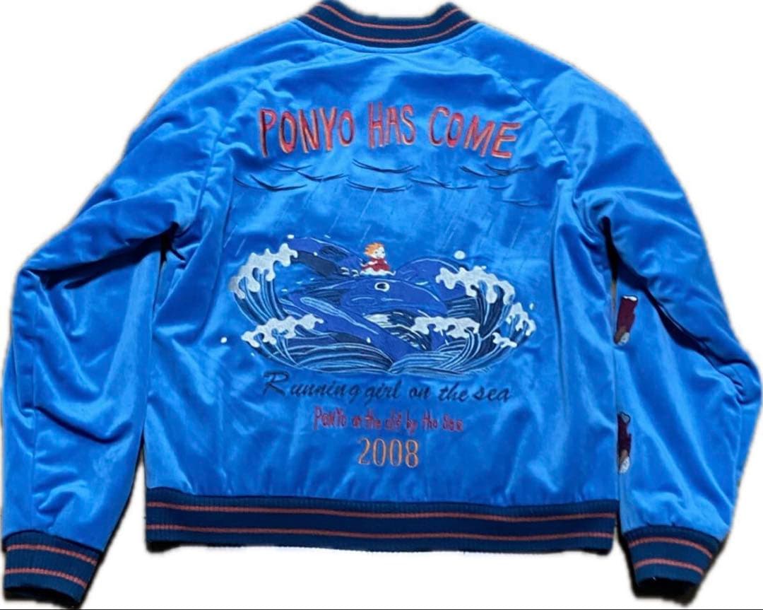 スタジオジブリ　崖の上のポニョ　スカジャン　サイズS ベロア