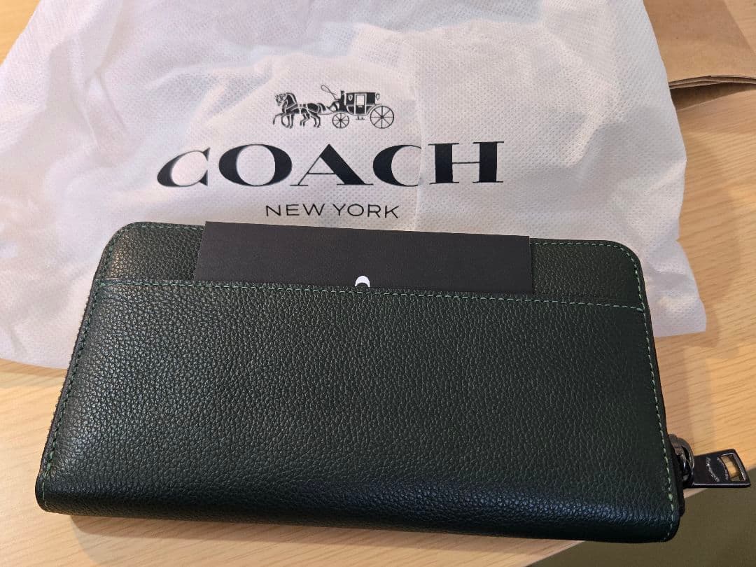 COACH ダークグリーン 長財布