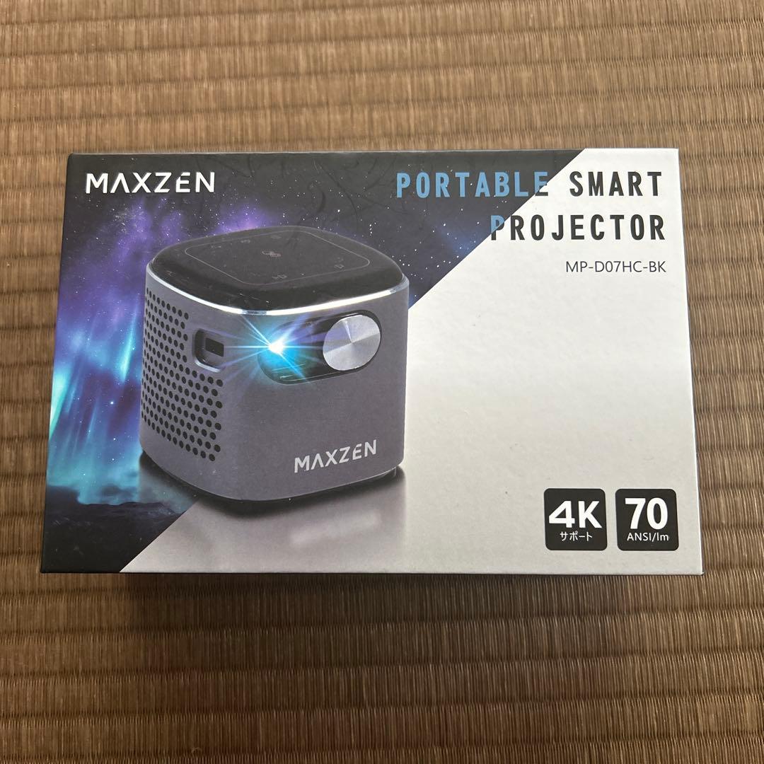 MAXZEN ポータブルスマートプロジェクター MP-D07HC-BK