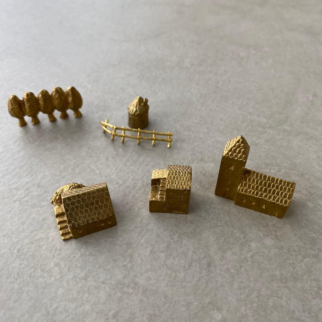 穀雨 / 真鍮のオブジェ / 長南芳子　小さな木々 羊飼いの納屋