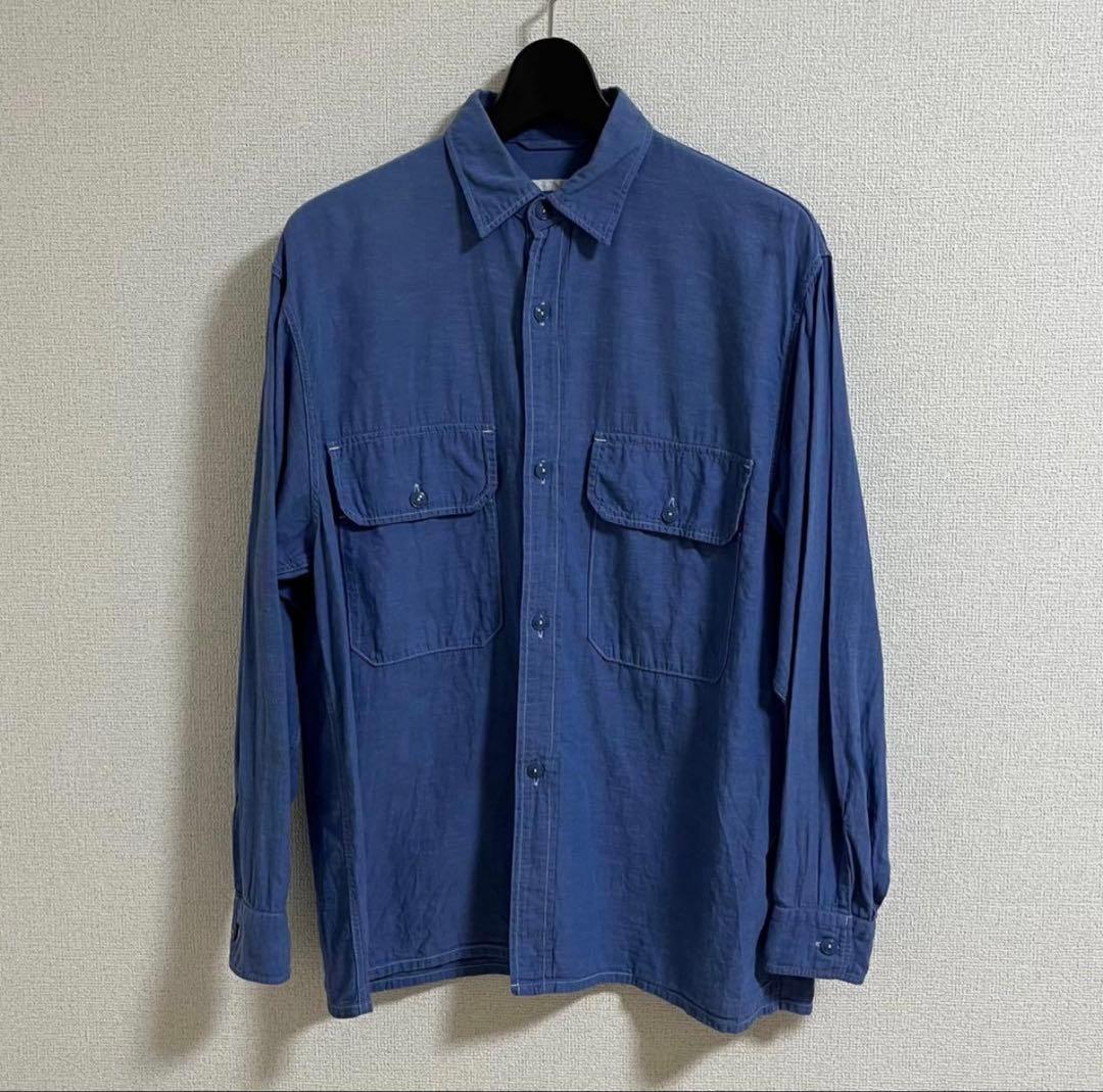 COMOLI 21SS ベタシャンCPOシャツ サックス 希少サイズ1