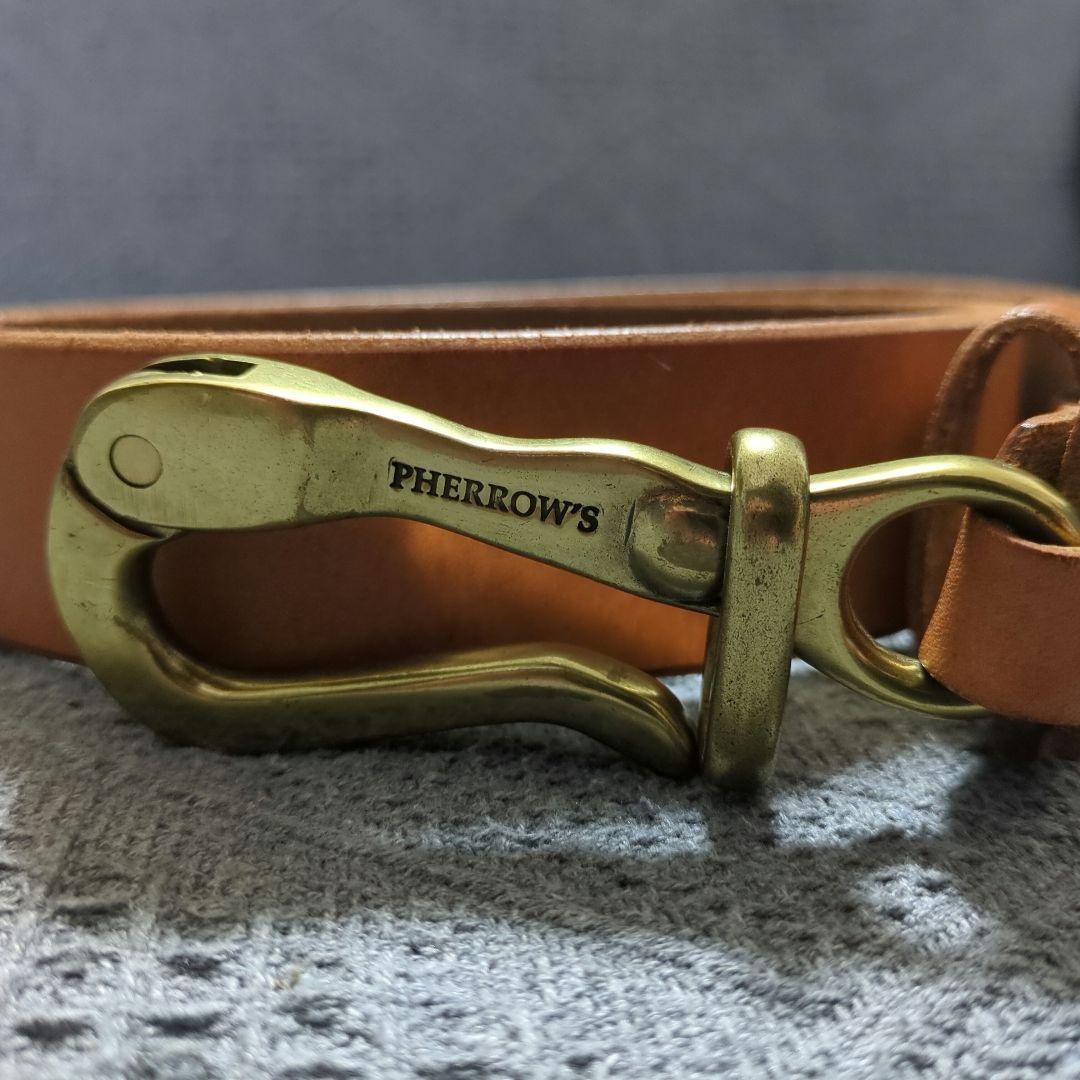 PHERROW'S レザー フックベルトサイズ32