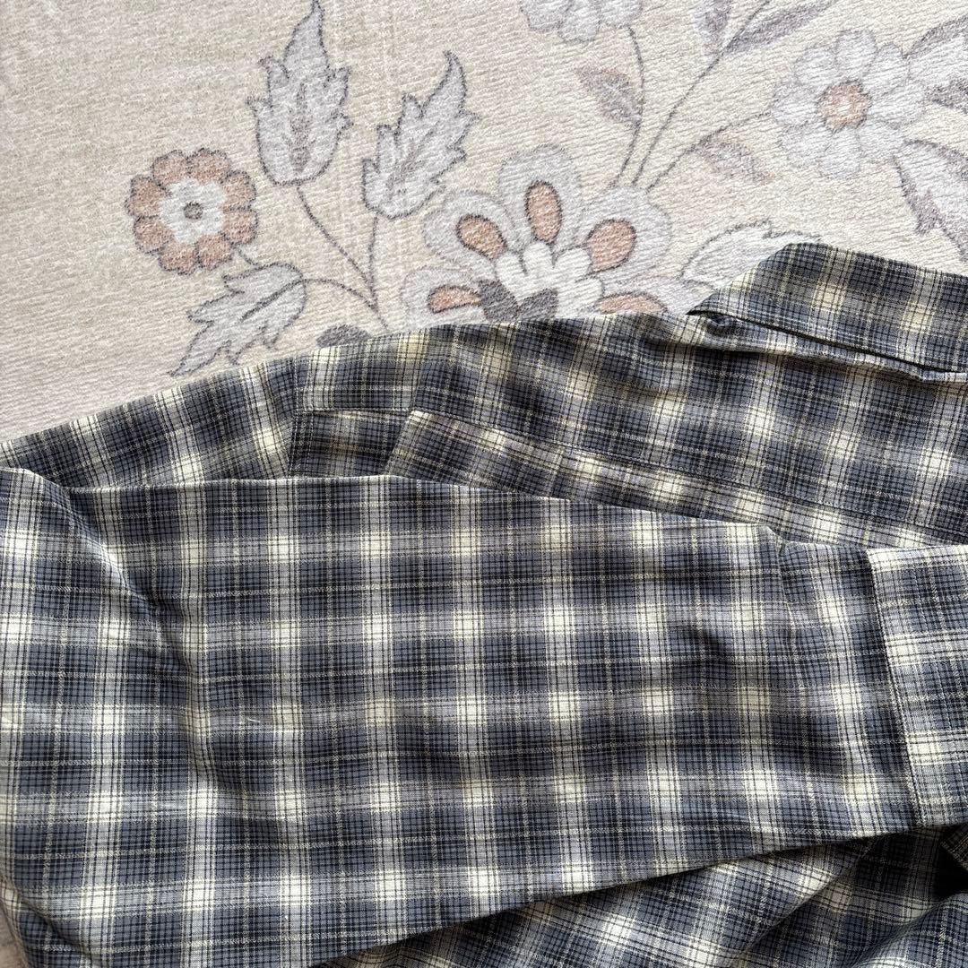 90's アニエスベー　オム オンブレ チェック シャツ黒