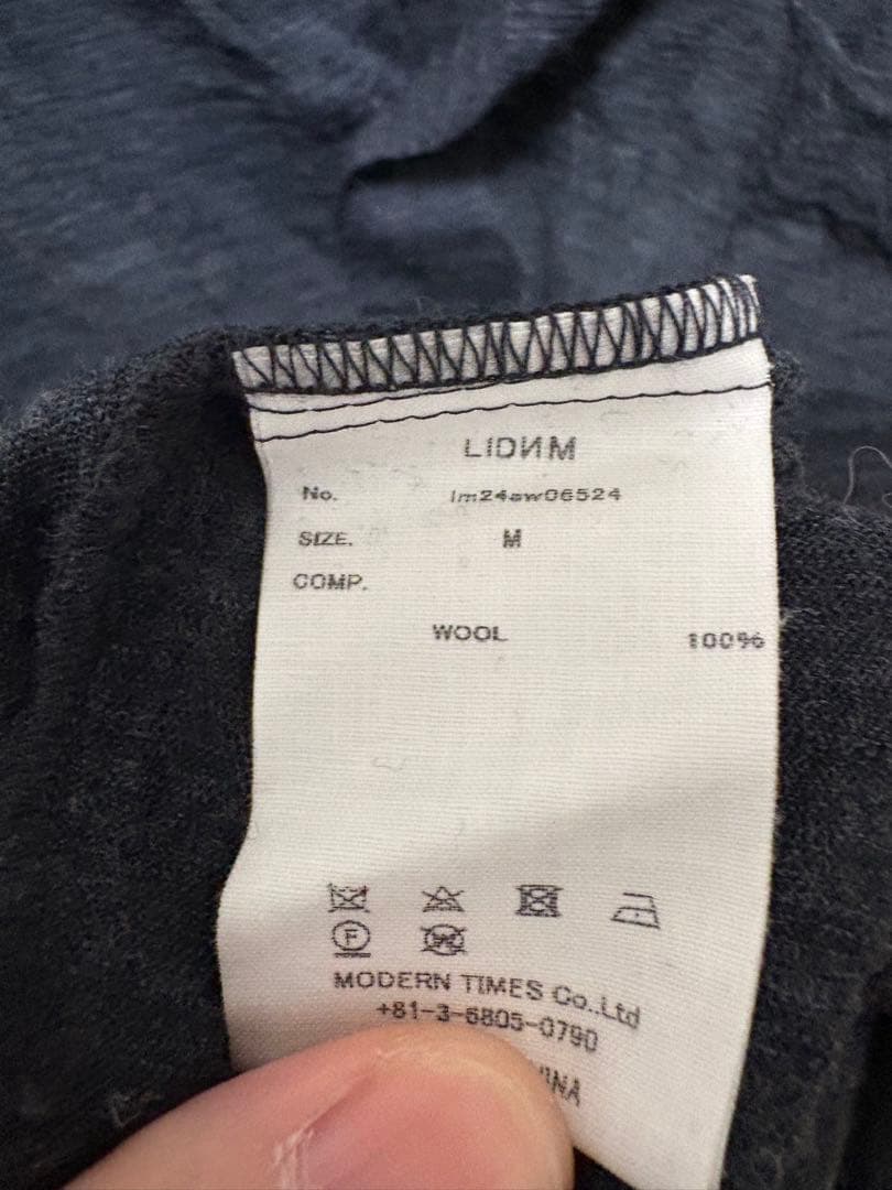 LIDNM WOOL KNIT PO SHIRT Mサイズ