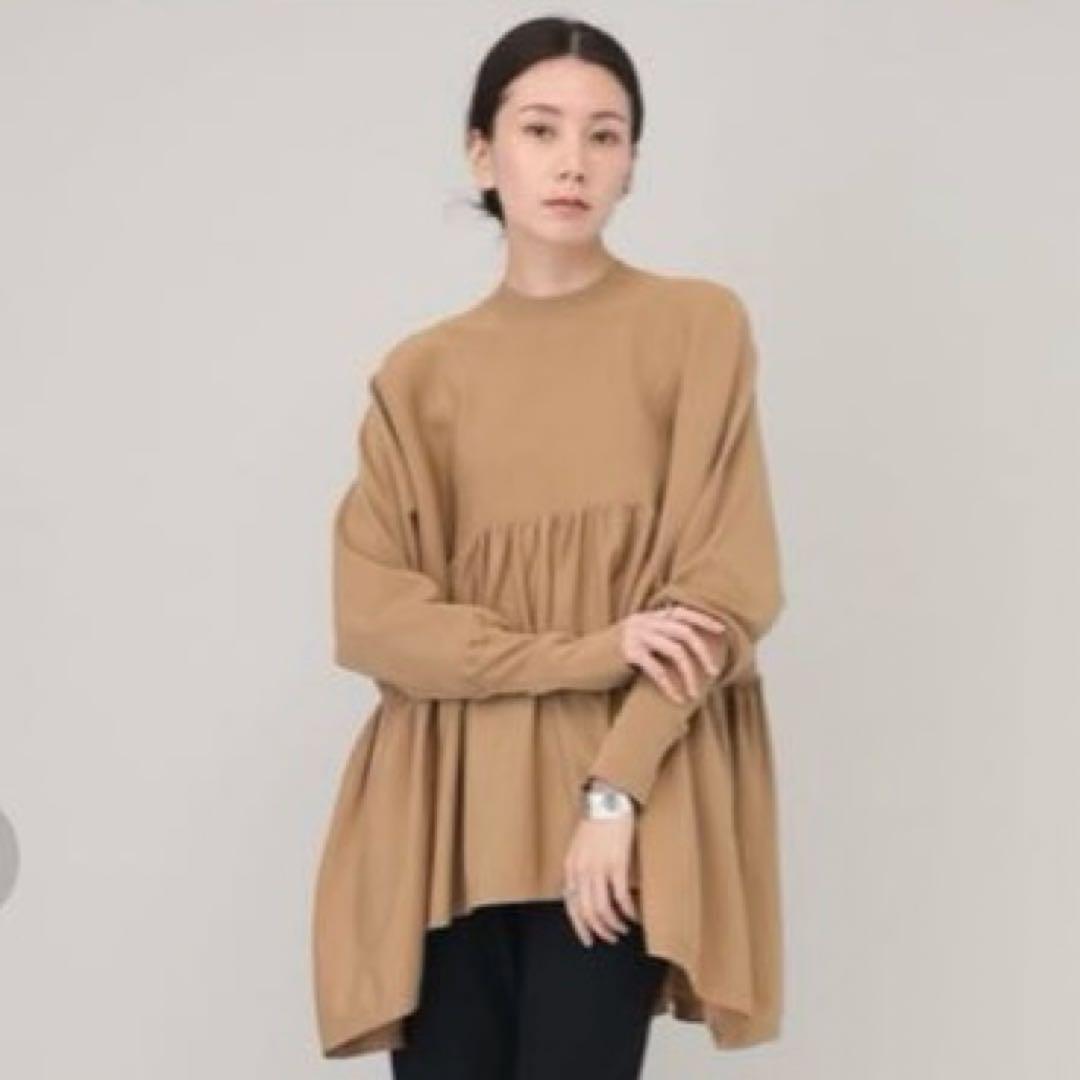 Curensology カレンソロジー テンセルポリエステルギャザープルオーバー