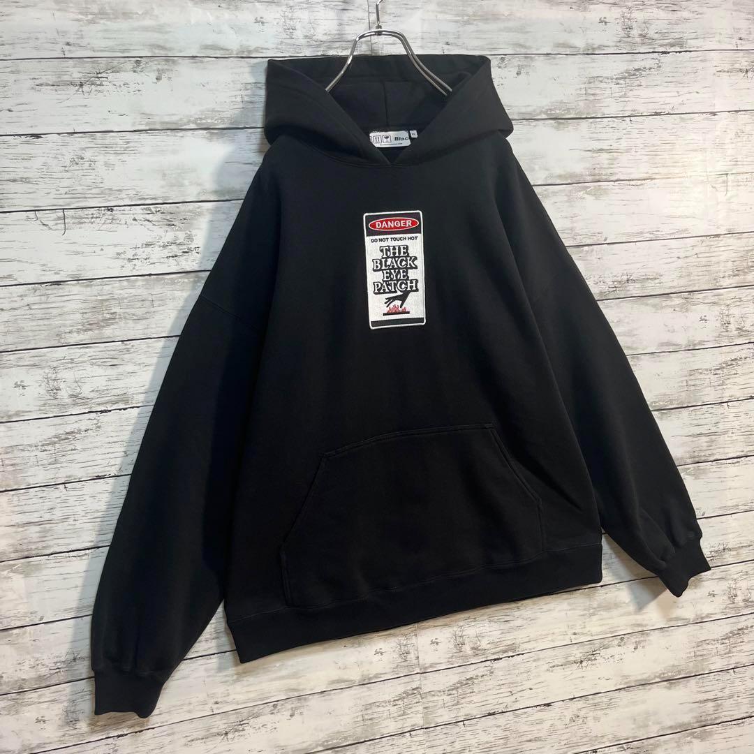 【美品】ブラックアイパッチ DANGER パーカー XL