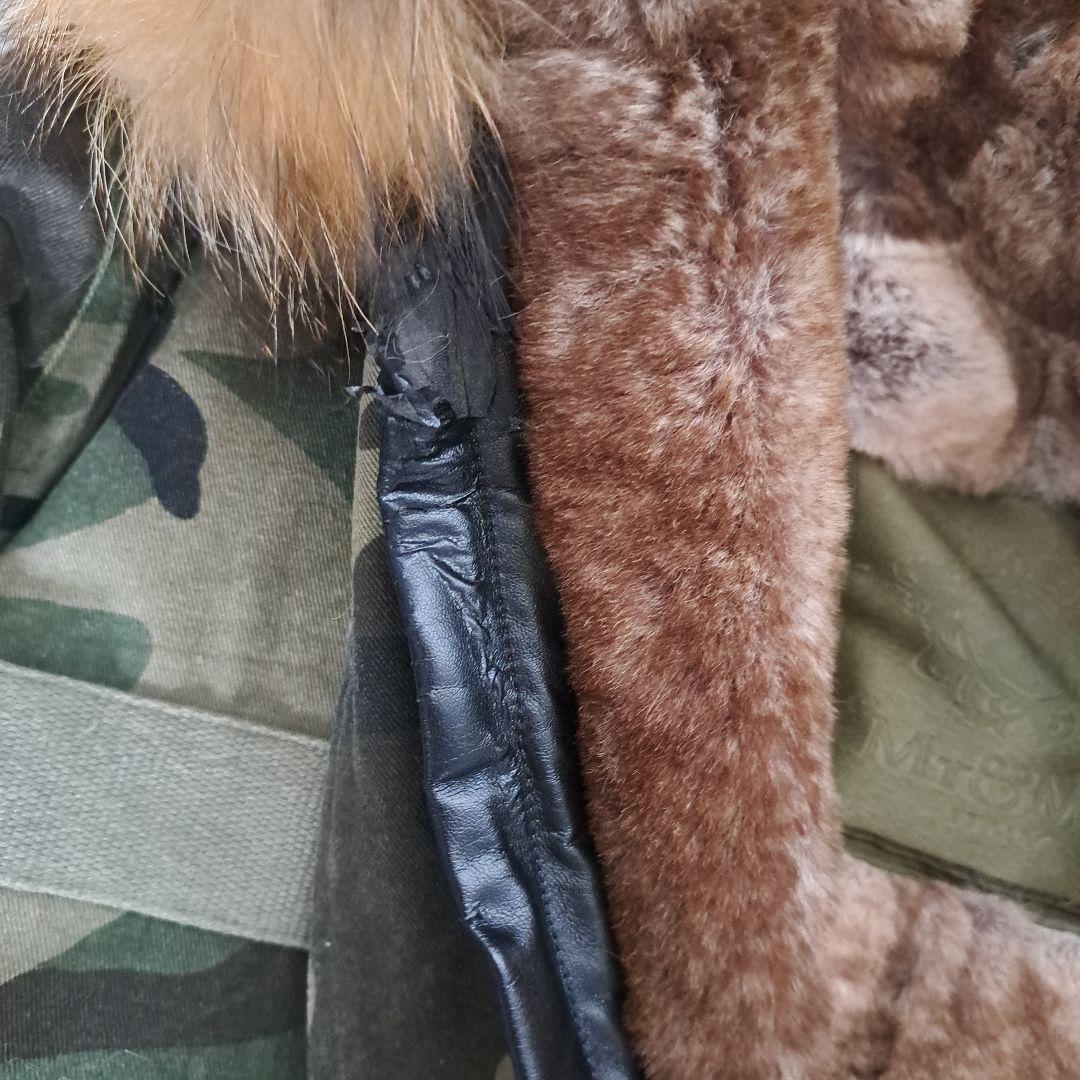 mr&mrs italy 総裏ボア カモフラ ミリタリーモッズコート フード