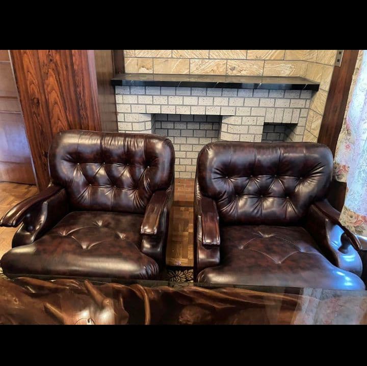 ☆1人がけソファ1個　青栁の椅子　大分県　こげ茶　茶　昭和レトロ