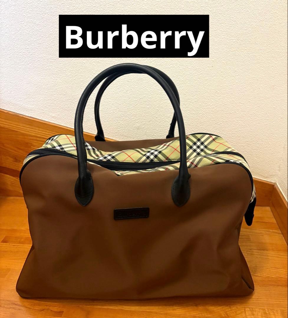 【値下げ！】BURBERRYGOLF バーバリーゴルフノバチェックボストンバッグ