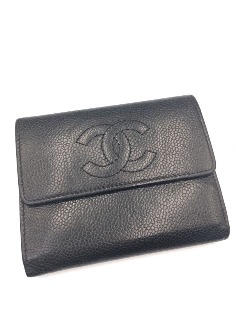 シャネル　キャビアスキン　財布