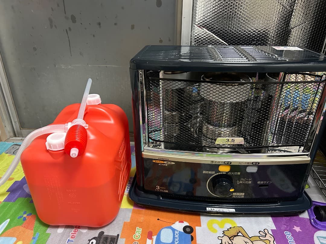 石油ストーブ 約5L燃料タンク付き