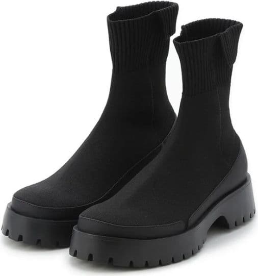 emmi ブラック eco ニットブーツ　24.5