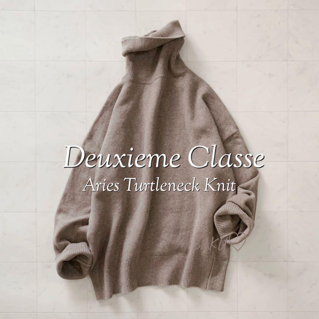 定価36300円 ドゥーズィエムクラス Ariesタートルネックニット ベージュ