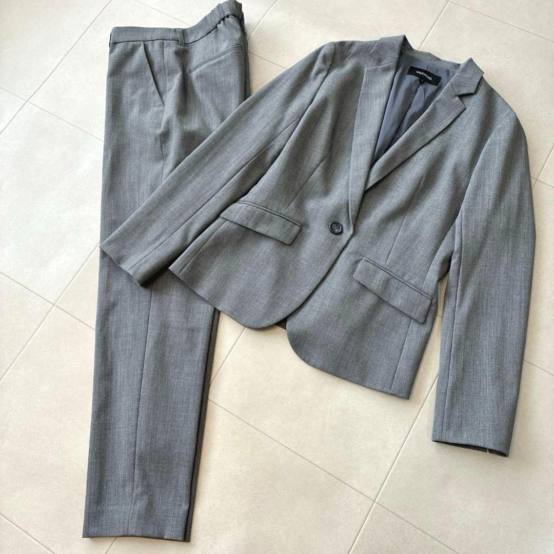 現行 未使用級 アンタイトル♡洗える セットアップ パンツスーツ　2　ストレッチ