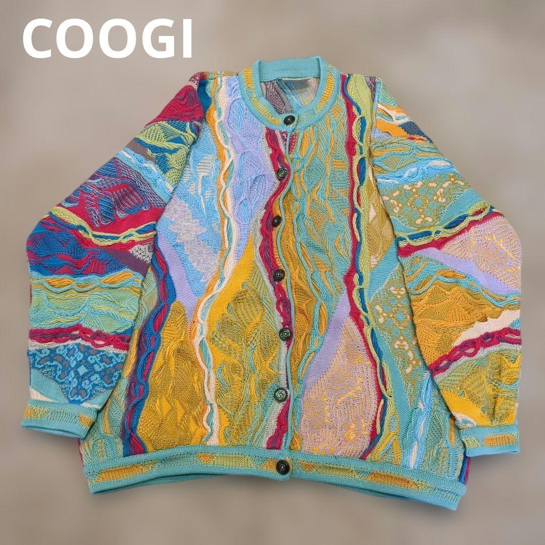 た*じ様 スペシャル！　90年代 クージー　coogi 本物　3Dニット　カーデ