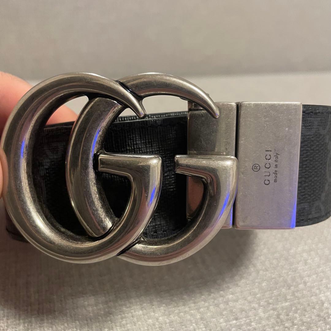 美品 2025年現行 GUCCI ダブルG リバーシブルベルト定価約8万円