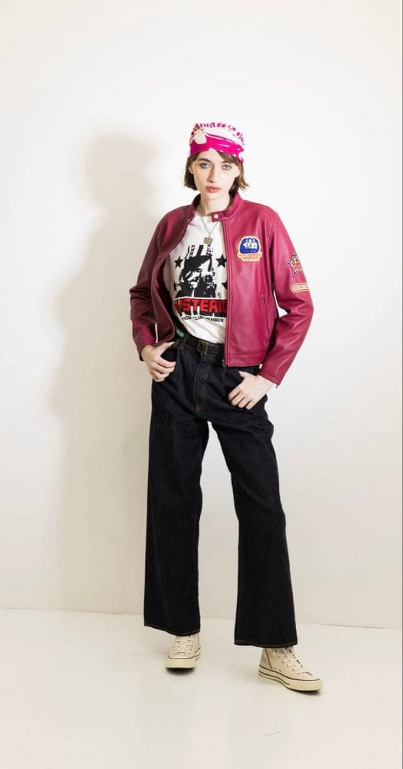 ヒステリックグラマー　ワッペンラムレザージャケット