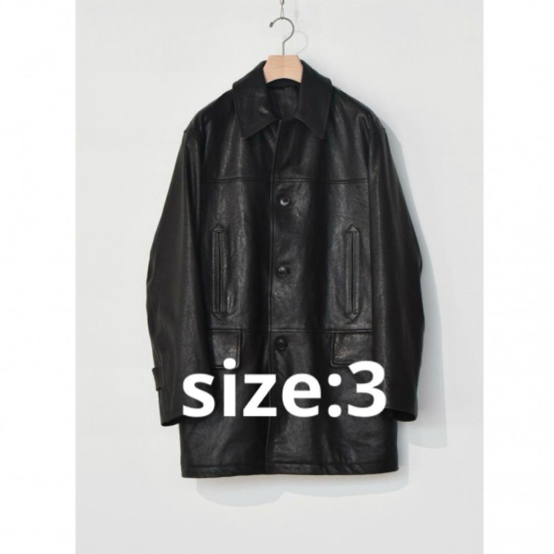 COMOLI 22AW ラムレザーカーコート タグ付き size3