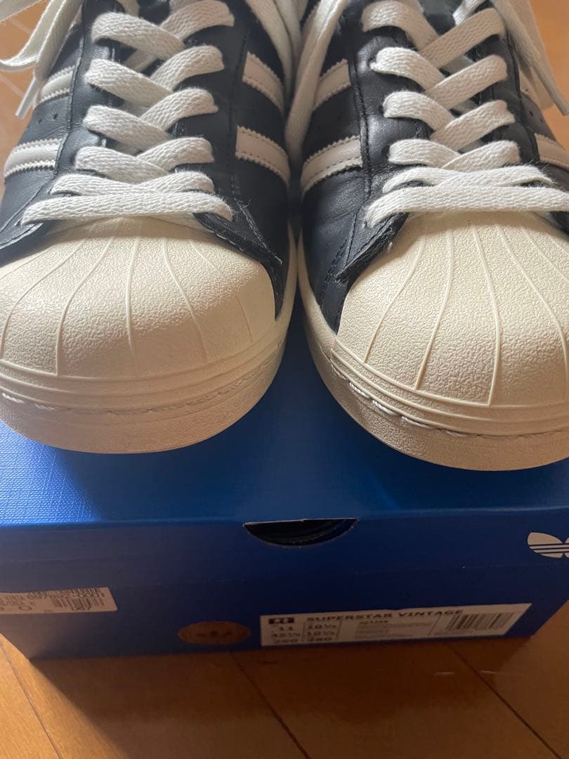 スーパースター vintage スニーカー adidas ブラックレザー 29