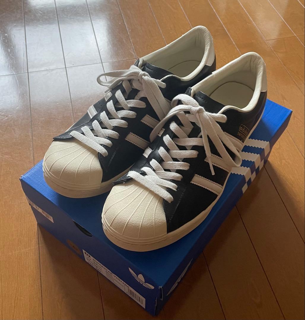 スーパースター vintage スニーカー adidas ブラックレザー 29