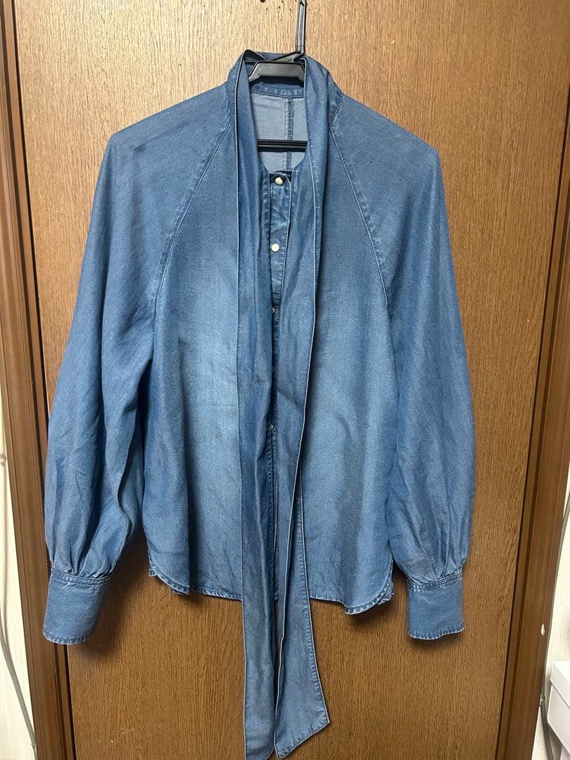 アルアバイル　完売商品　今季　デニムボウタイブラウス