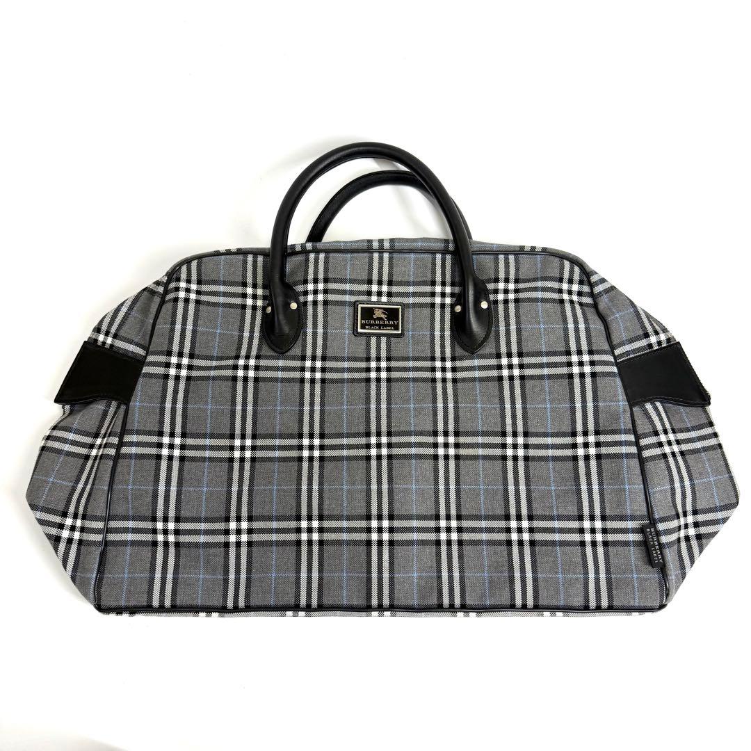 【極美品】BURBERRY グレー ノバチェック ボストンバッグ