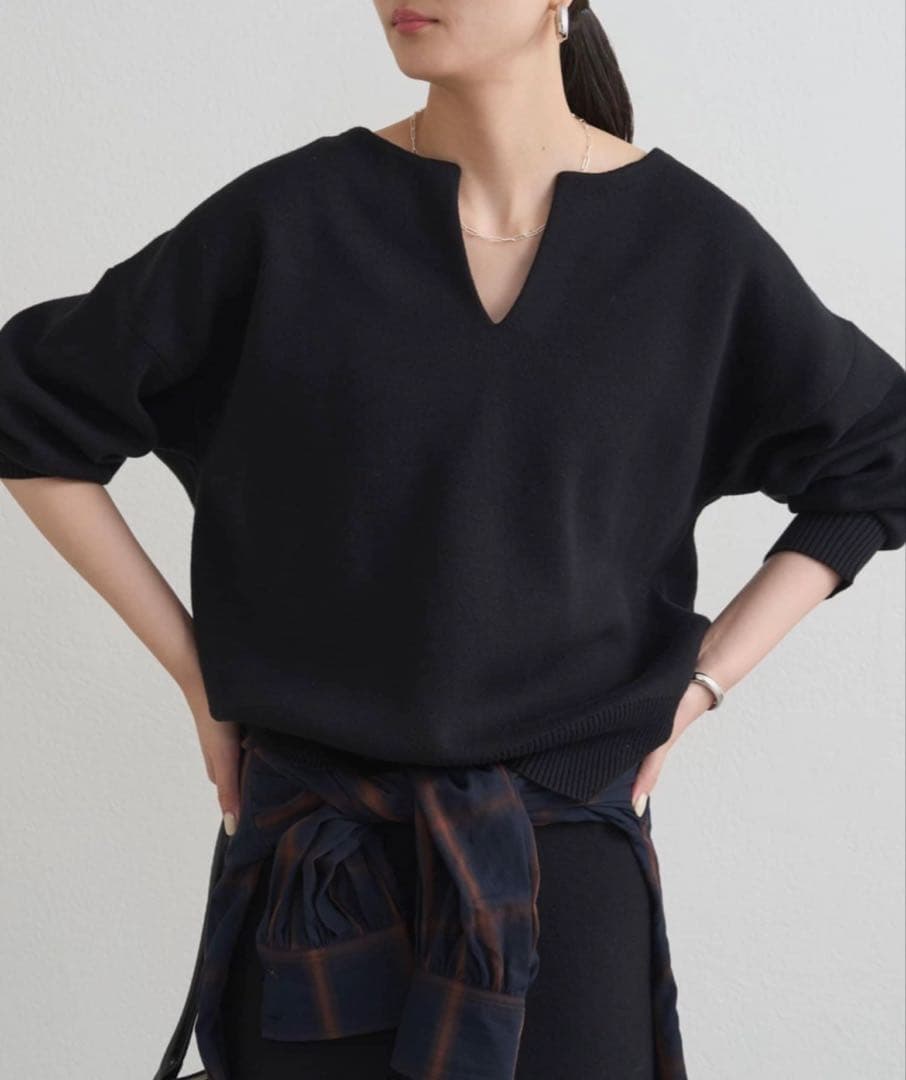 loungedress スウェットライクスキッパーニット　ラウンジドレス