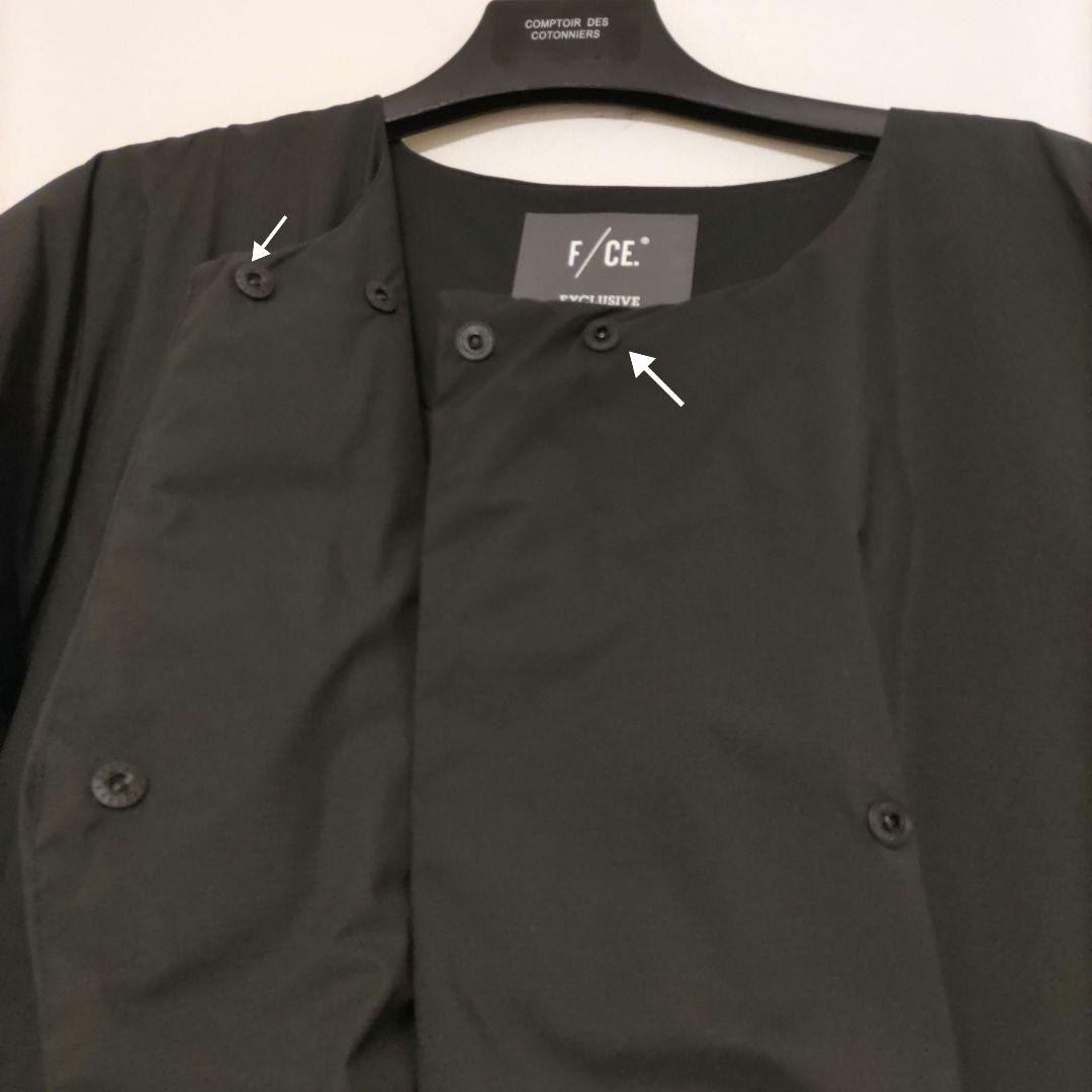 F/CE. NANGAエクスクルーシブ ノーカラーロングダウンコート ブラックM