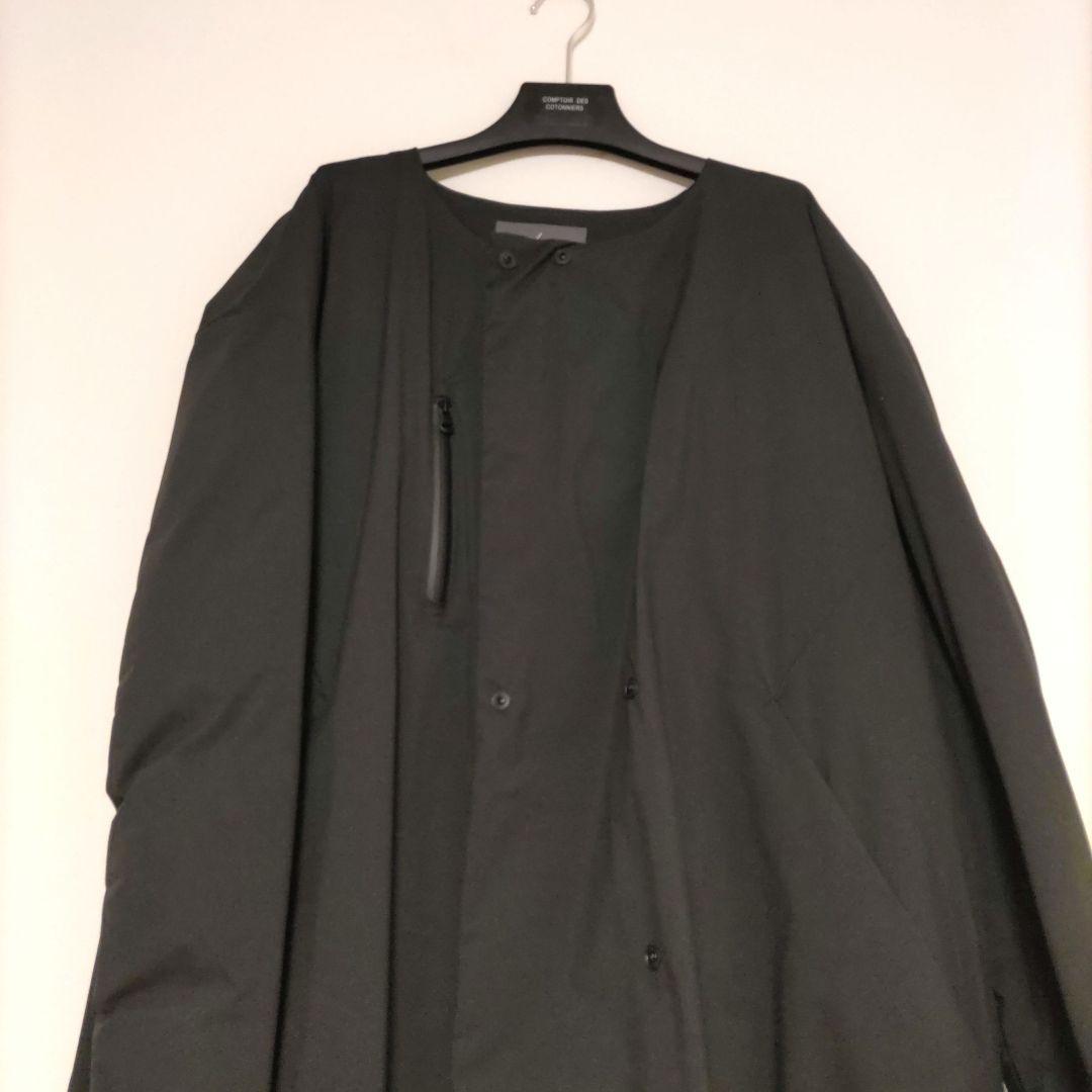 F/CE. NANGAエクスクルーシブ ノーカラーロングダウンコート ブラックM