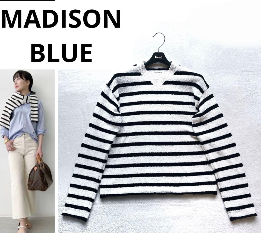 美品✨マディソンブルー ブークレボーダーニット　ホワイト　ブラック