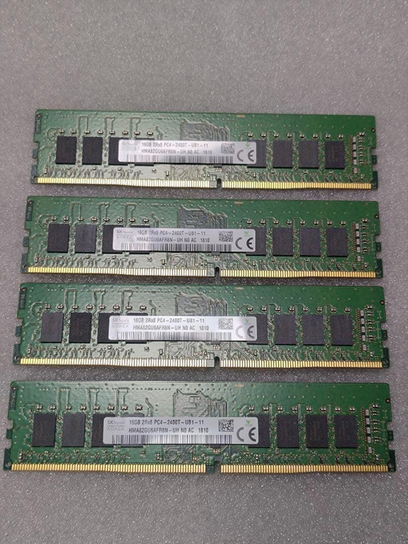 16GB DDR4 2400MHz RAM 4枚セット