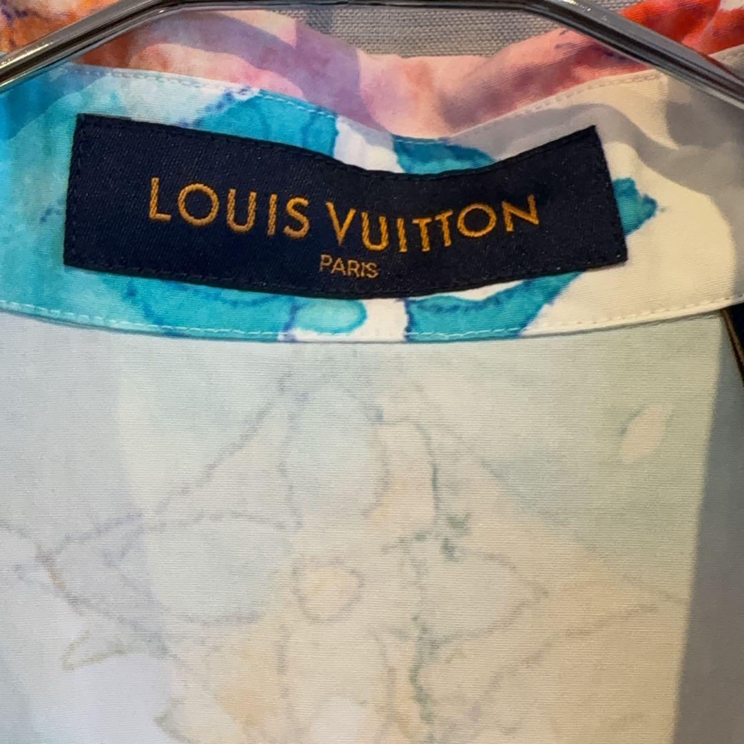 極美品 2021SS ルイヴィトン マルチカラーウォーターカラーシャツ M