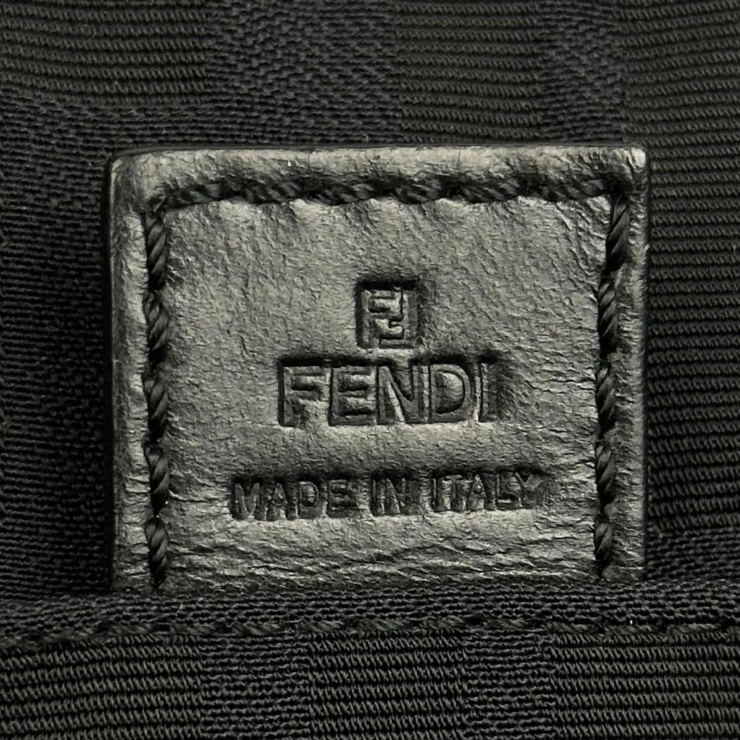 専用■フェンディ ズッカ柄 ボディバッグ FF キャンバス レザー ブラック