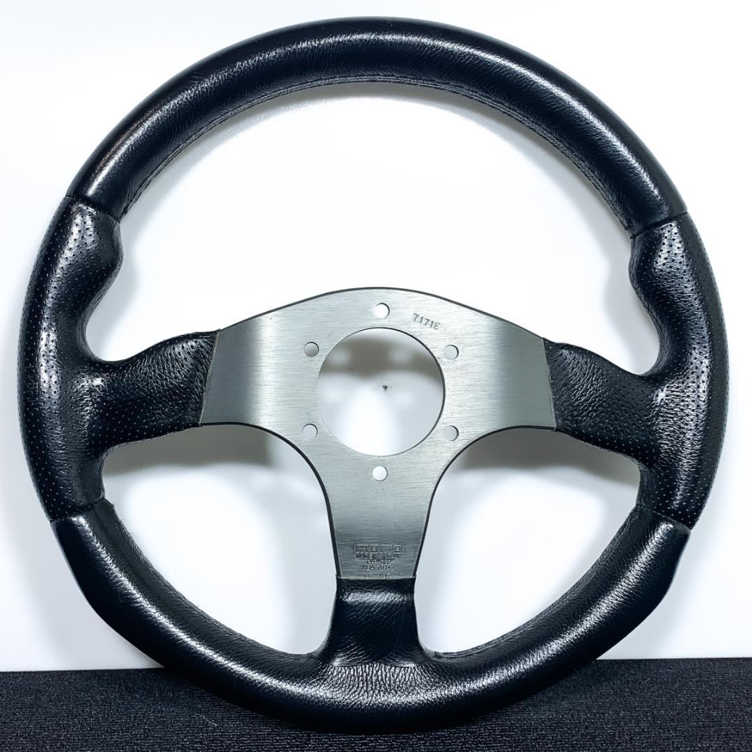 モモ RACE レース レザーステアリング 32パイ 2007年7月製造 当時物