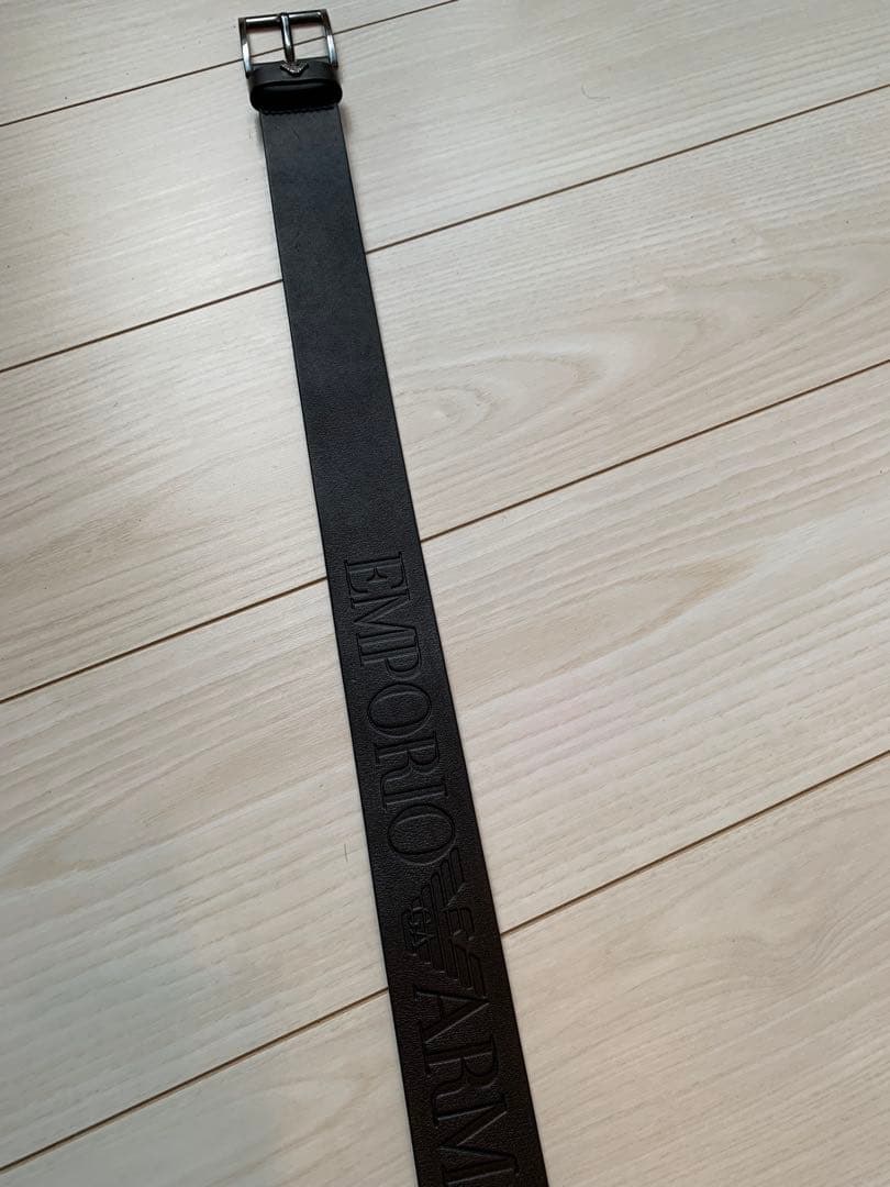 EMPORIO ARMANI ブラックレザーベルト