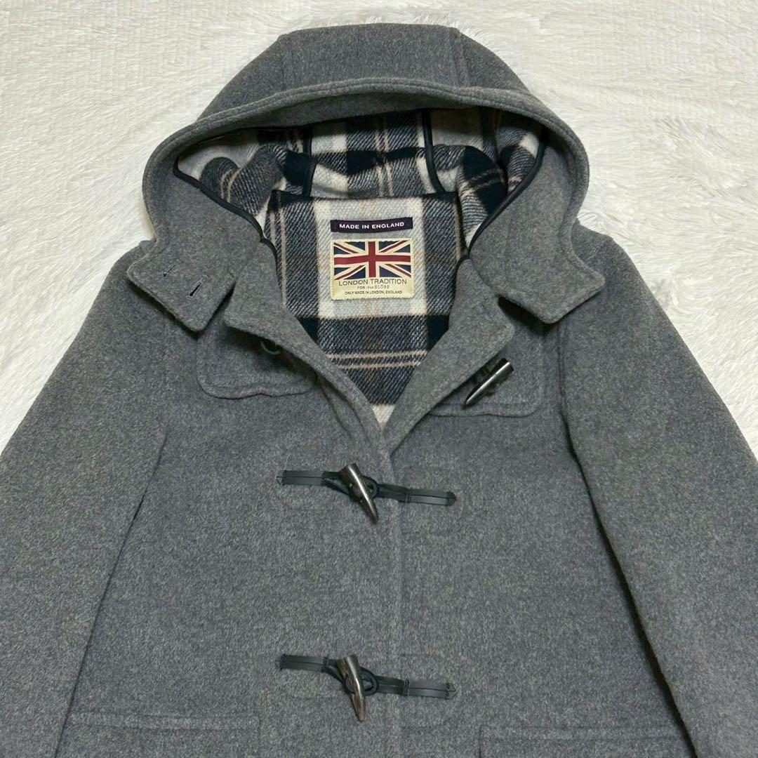 美品 ロンドントラディション スローブイエナ ダッフルコート 36 裏地チェック