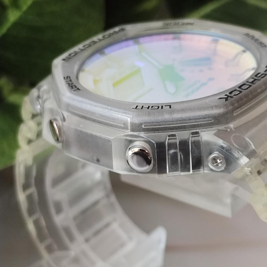 未使用級☆カシオ G-SHOCK GA-2100SRS-7AJF レインボー