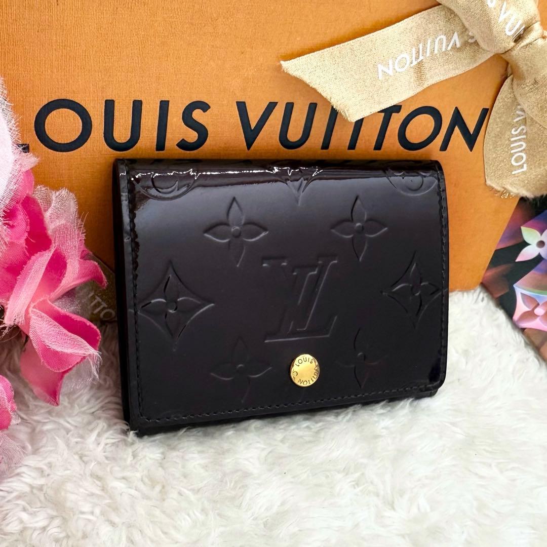 ✨極美品✨ルイヴィトン ヴェルニ 名刺カード入れ ヴィジット アマラントボルドー