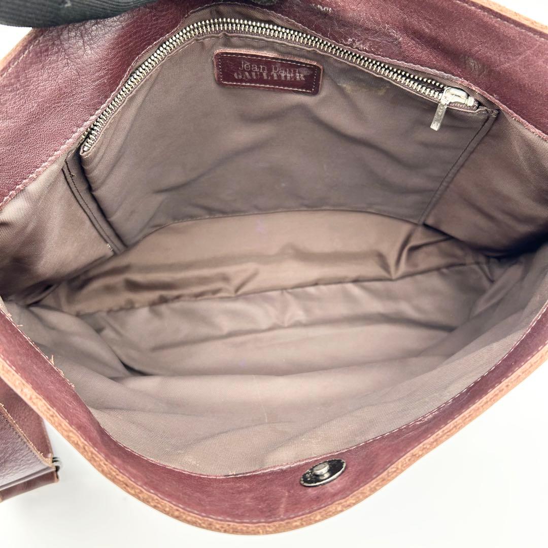 希少✨ ジャンポールゴルチエ メッセンジャーバッグ 斜め掛け A4収納可 レザー