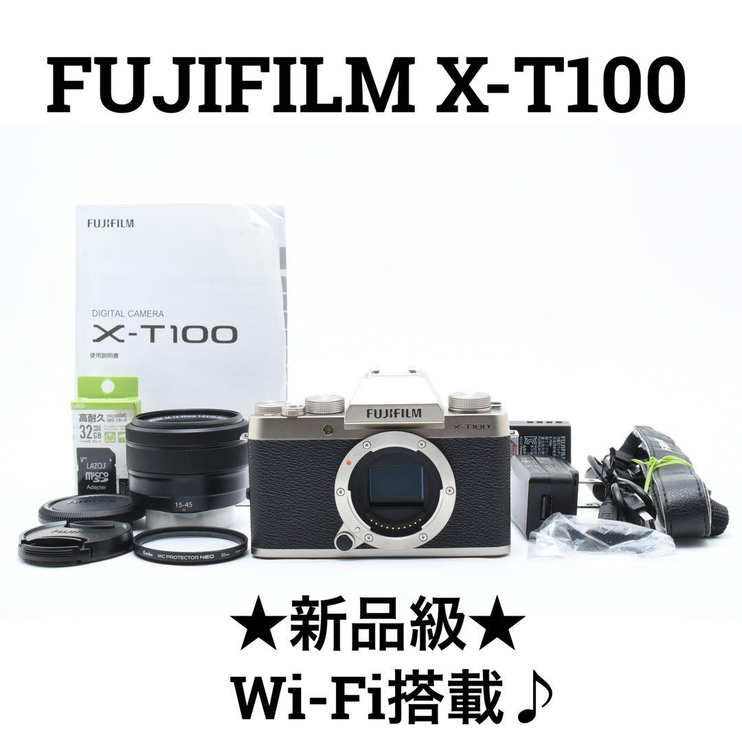 【新品級】FUJIFILM X-T100 ミラーレス一眼　Wi-Fi搭載