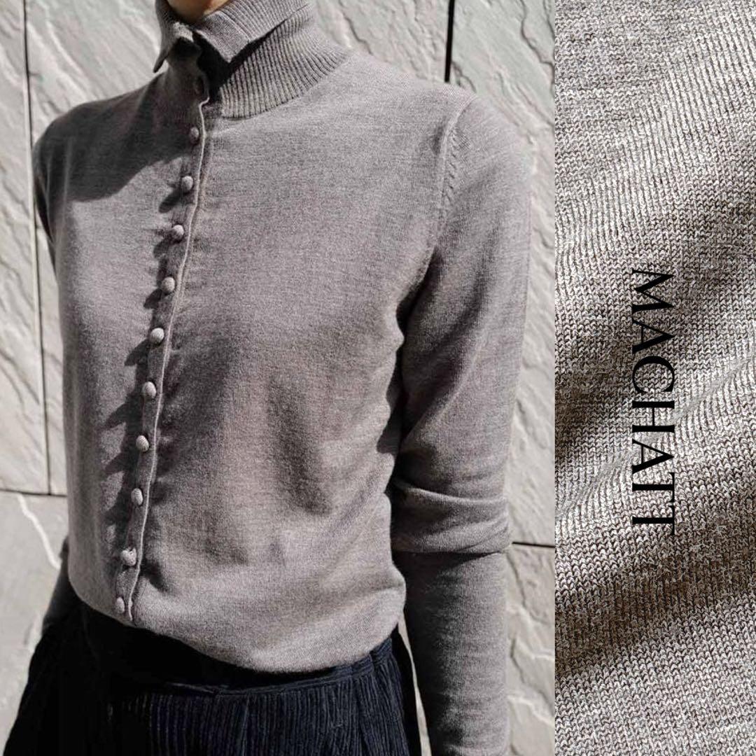 ●大人気　美品✨MACHATT エンパイアタートルニット　モカ