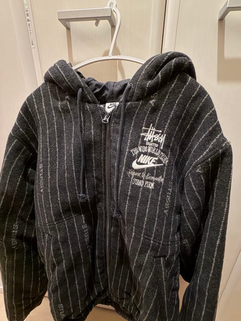 ジャケット・アウター Stussy x Nike Striped Wool Jacket
