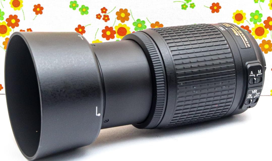 ニコン Nikon AF-S 55-200m☆望遠レンズ☆レンズフード付き