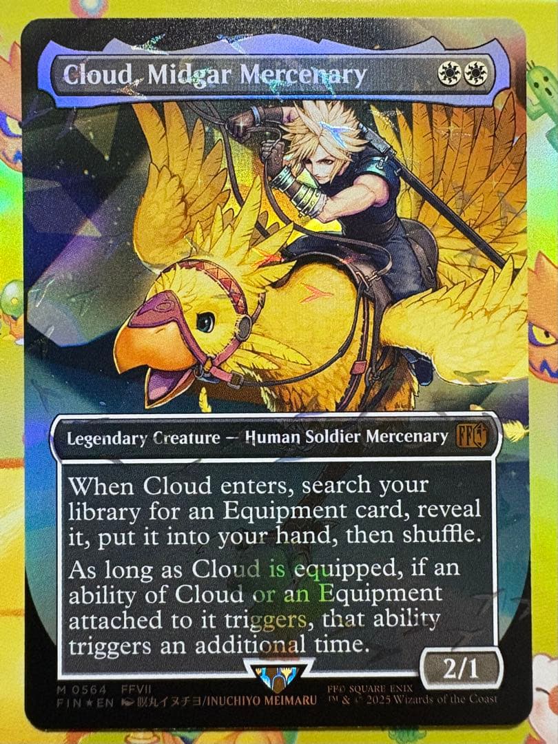 MTG 英語版 ミッドガルの傭兵 クラウド チョコボトラックfoil