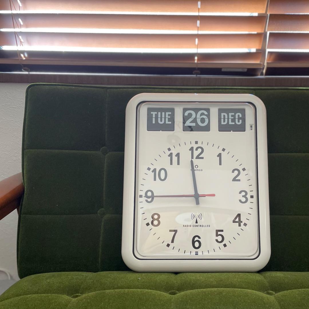 新品同様★TWENCO/トゥエンコ/パタパタ電波時計★ RC-12Aホワイト