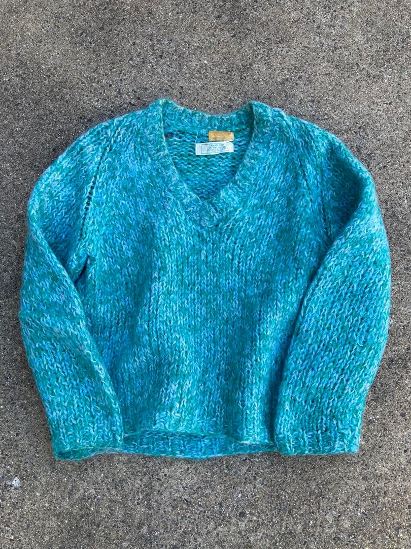 値下60s 70sモヘアニットセーター古着ジャンティークレア