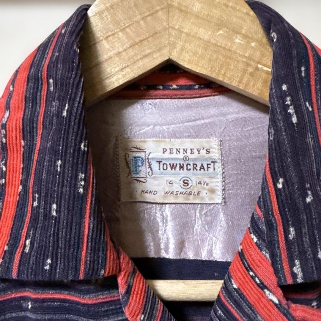 50s TOWNCRAFT プリントコーデュロイシャツ