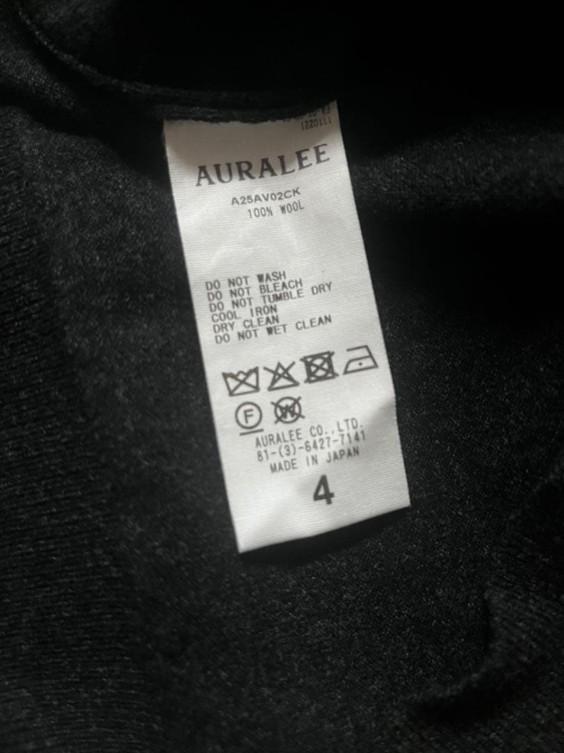 新品未使用 AURALEE High Twist Wool V-neck P/O