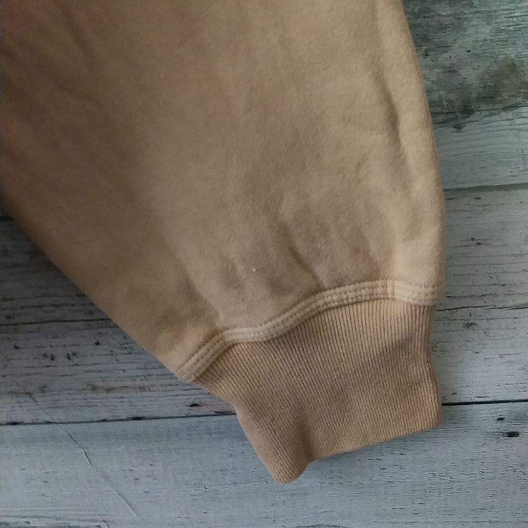 人気☆ステューシー 刺繍 センターロゴ ショーンフォント パーカー L ベージュ